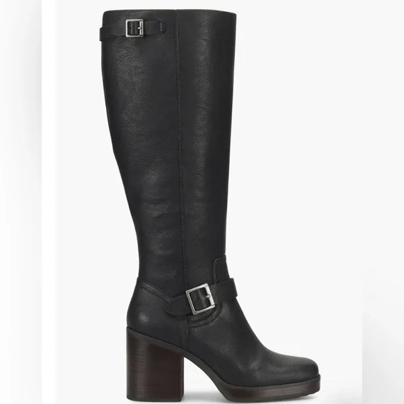 Kork-Ease Black Leather Combat Boots